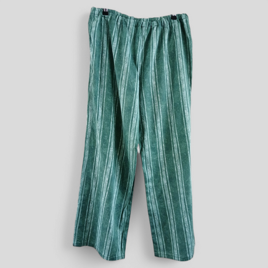 (10) Homemade | Green Striped Basic Pants