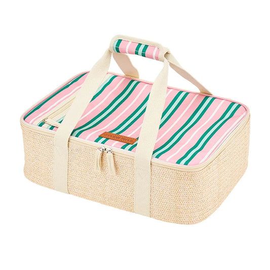 Picnic Make & Take Bag - Pink and Green Stripe
