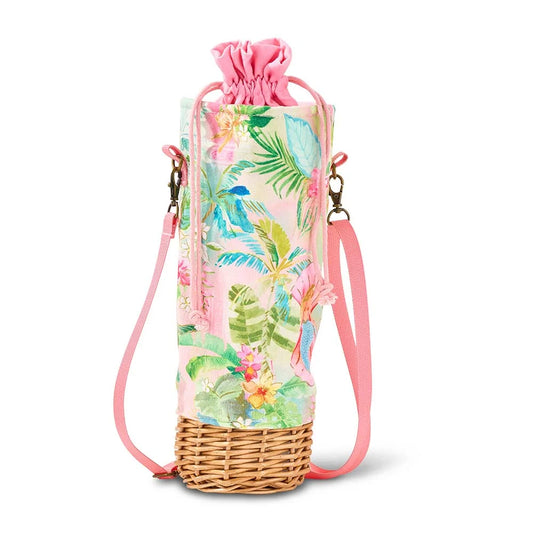 Picnic Wicker Bottle Bag - Tiki Island