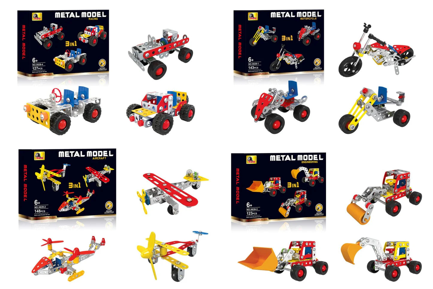 Metal Model Building Blocks Asstd