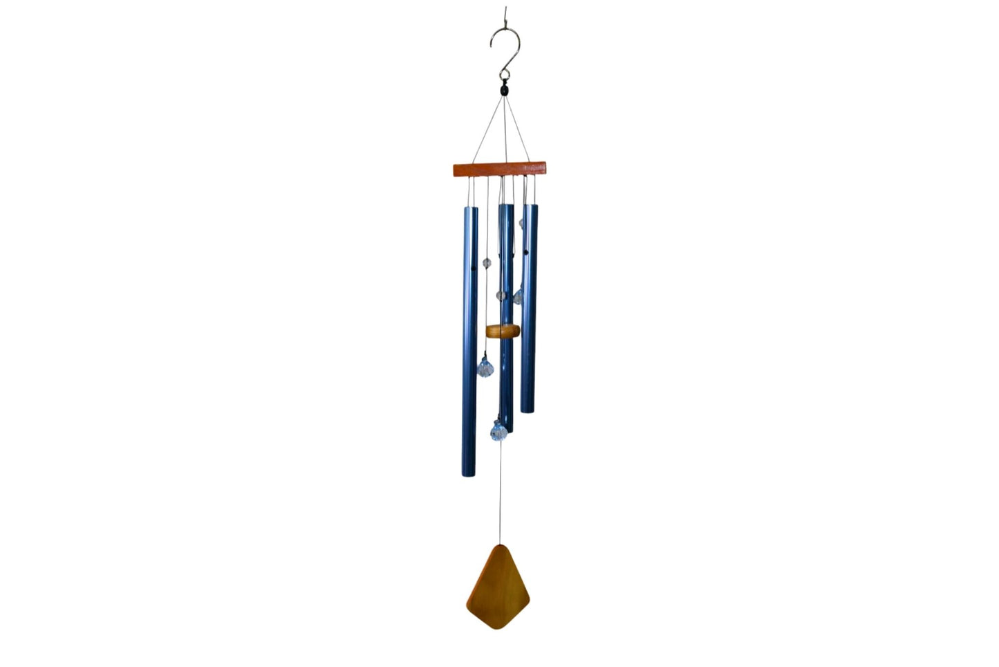 Wind Chime Jewel Wood Blue 77cm
