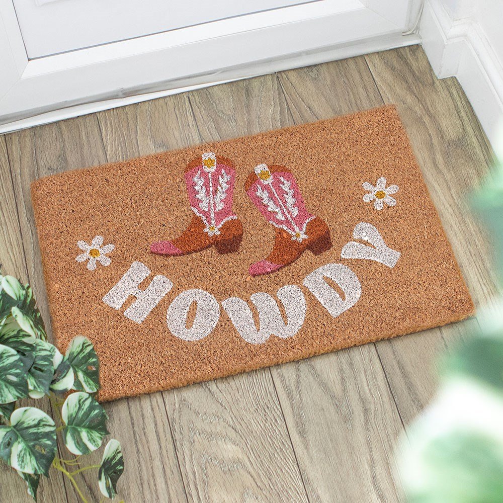 Image of Howdy Cowboy Doormat 40cm x 60cm