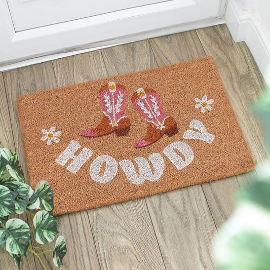Howdy Cowboy Doormat 40cm x 60cm