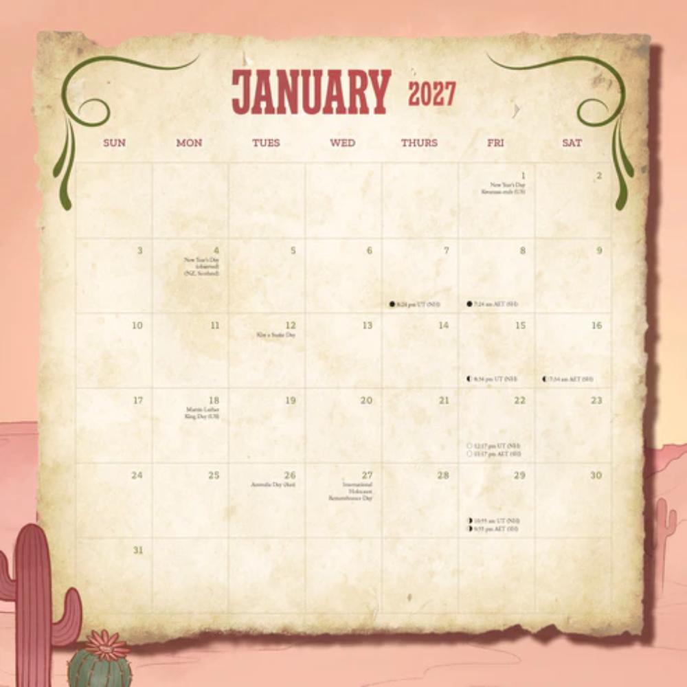 Image of 2027 There's a Snake in My Boot Wall Calendar