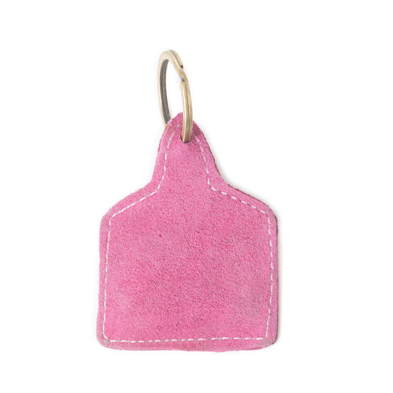 Saddle Mark Embroidered Leather Key Fob