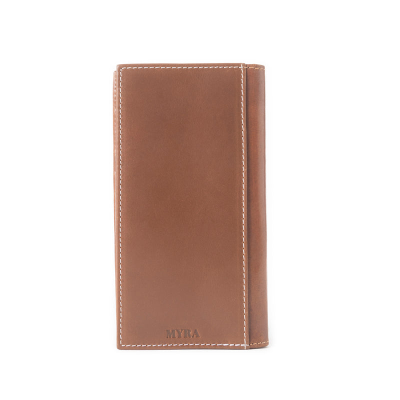 Image of Crest Ridge Handtooled Leather Wallet in Copper Tan
