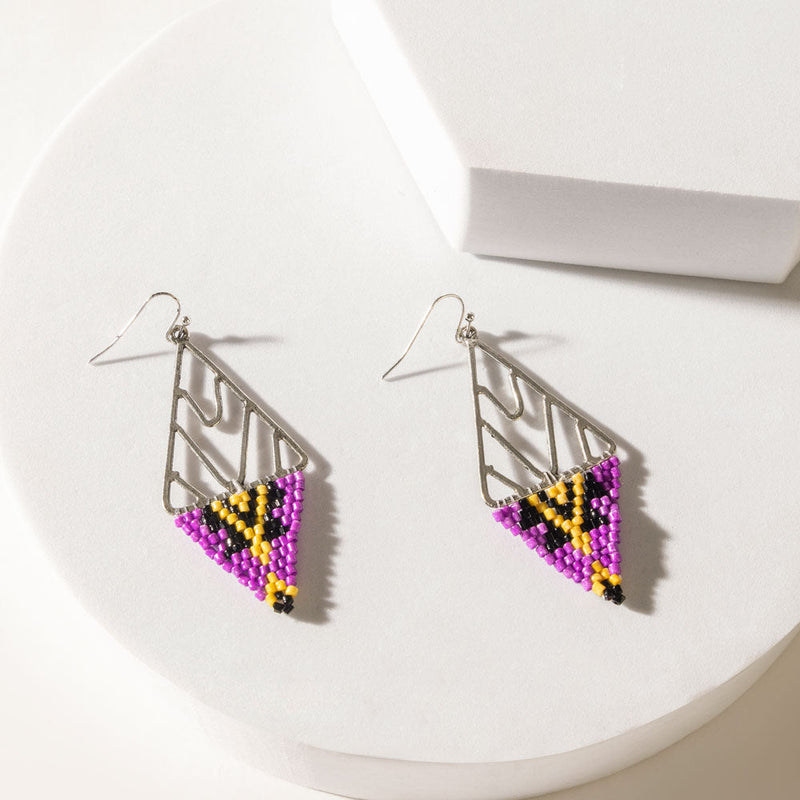 The Maya Earrings in Amethyst Black