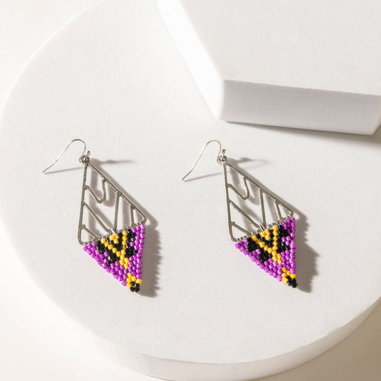 The Maya Earrings in Amethyst Black