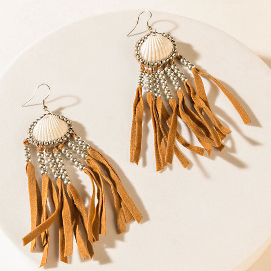 Shell & Saddle Earrings