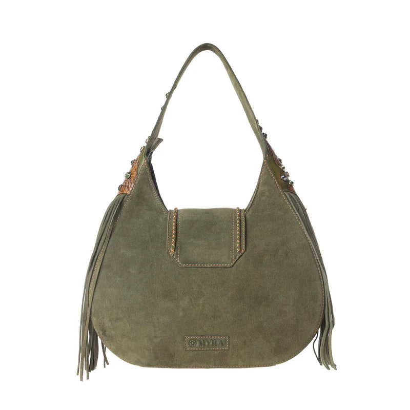 Sierra Grove Handtooled Leather Bag in Western Fern