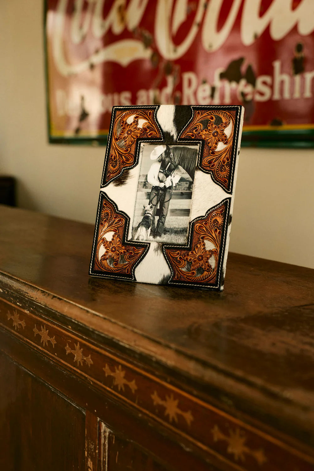 Cornerstone Handtooled Leather Photo Frame