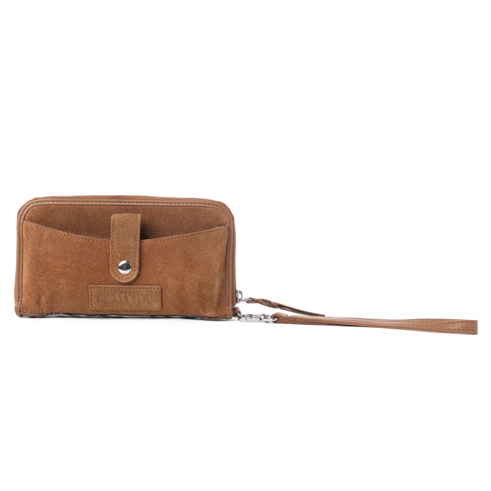 Sunset Ridge Handtooled Hairon Leather Wallet