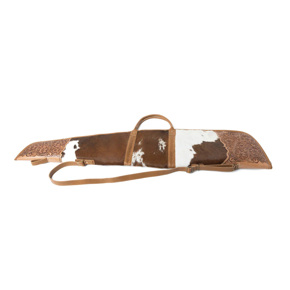Redstone Divide Handtooled Hairon Leather Gun Case