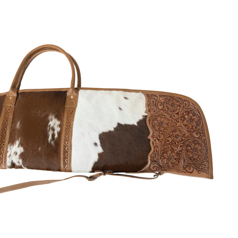 Redstone Divide Handtooled Hairon Leather Gun Case
