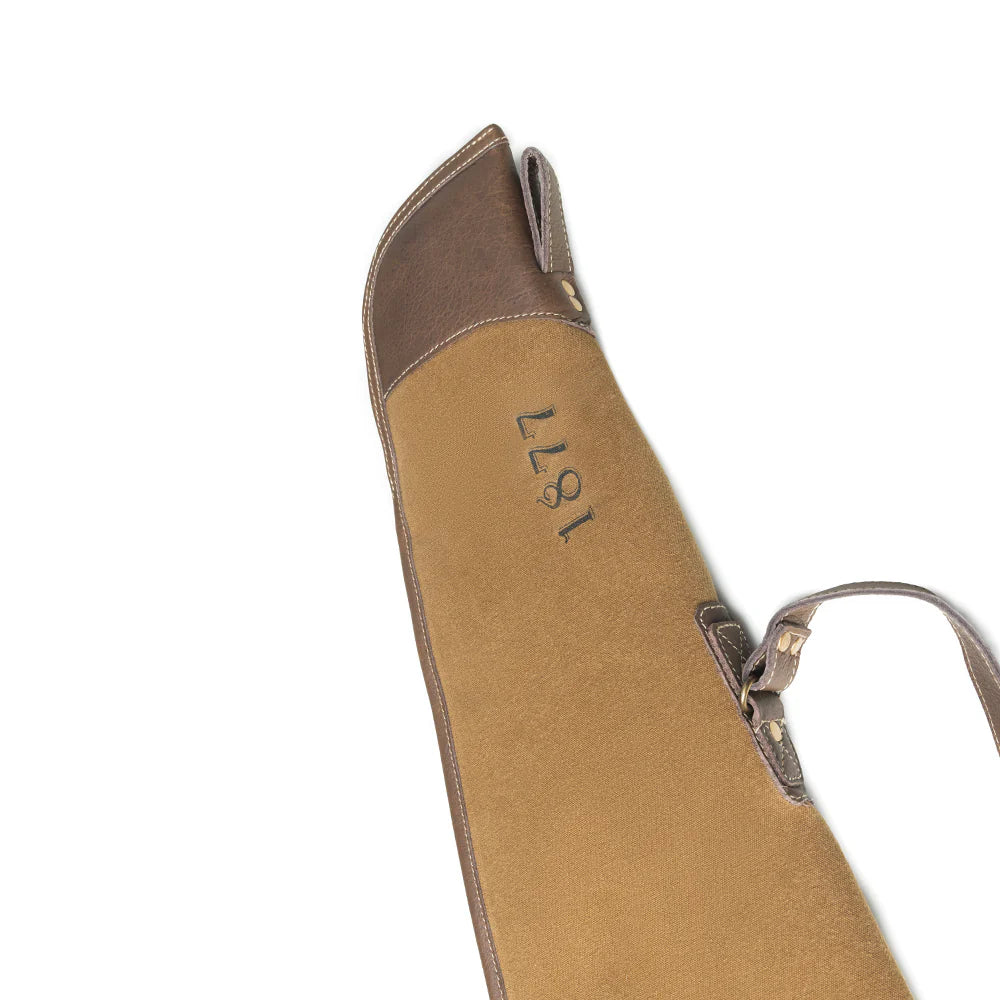 Image of Long Range Cotton Leather Rifle Case in Antique Olive