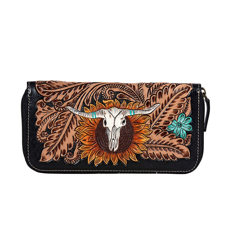 Spirit of the Herd Hand-Tooled Wallet