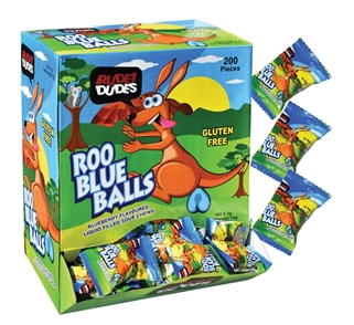 Roo Blue Balls Bubble Gum (each)