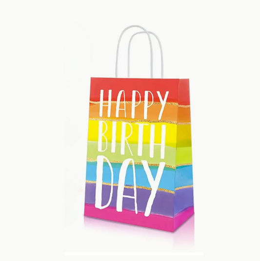 Small 21x15x8cm Birthday Stripes