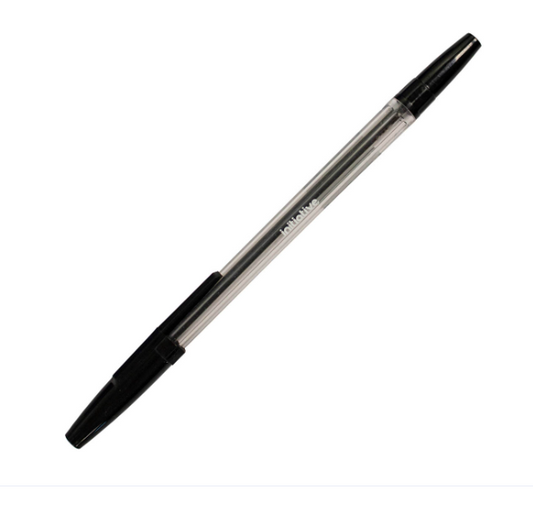 INITIATIVE BALLPOINT PEN MEDIUM BLACK 10 Pack