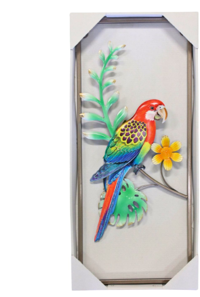 Wall Plaque Parrot 53x23cm