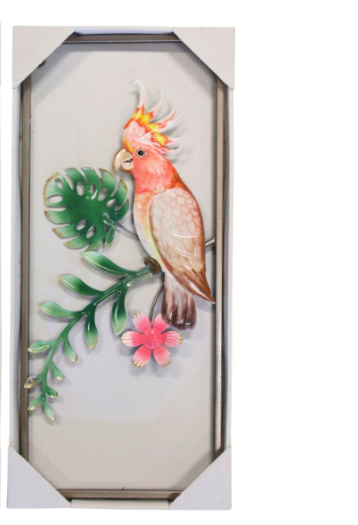 Wall Plaque Pink Cockatoo 53x23cm