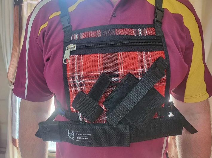 Image of Hunting Chest Holster with Knife, 2Way & GPS Pouches