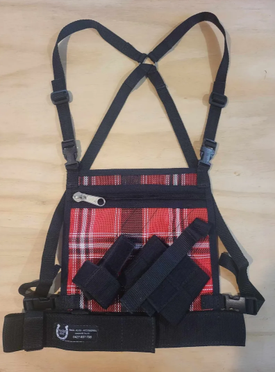 Hunting Chest Holster with Knife, 2Way & GPS Pouches