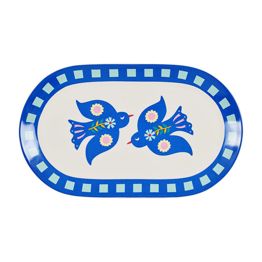 SERVING PLATTER- FIESTA BIRD RL