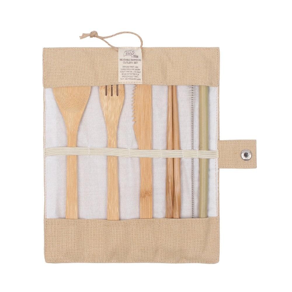 Image of White Magic | ECO BASICS | REUSABLE BAMBOO CUTLERY SET