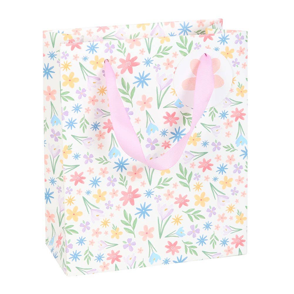 Spring Floral Paper Gift Bag 23cm