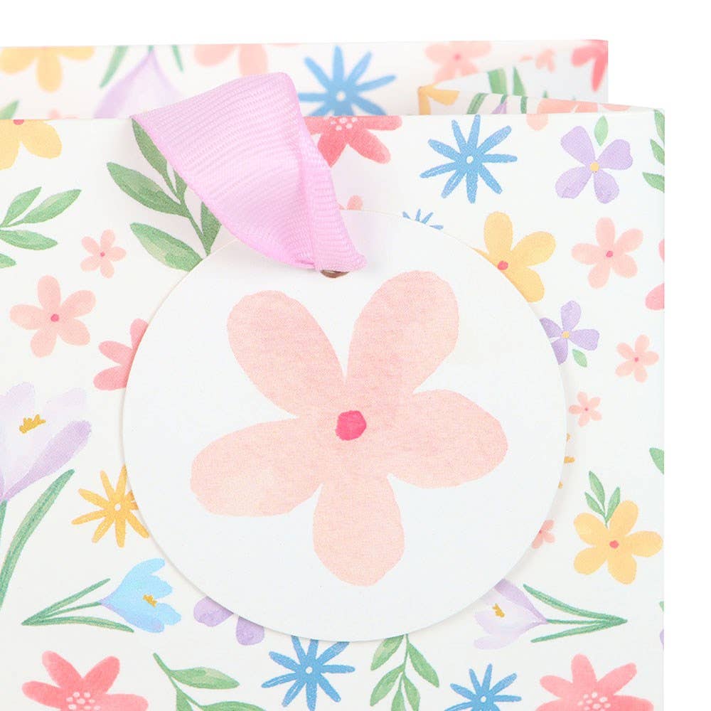 Spring Floral Paper Gift Bag 23cm
