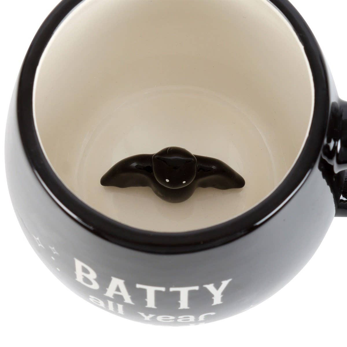 Image of Batty All Year Round Rounded Ceramic Peekaboo Mug