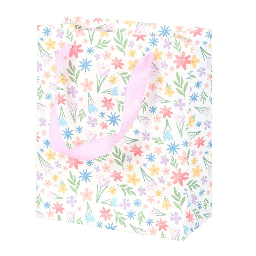 Image of Spring Floral Paper Gift Bag 23cm