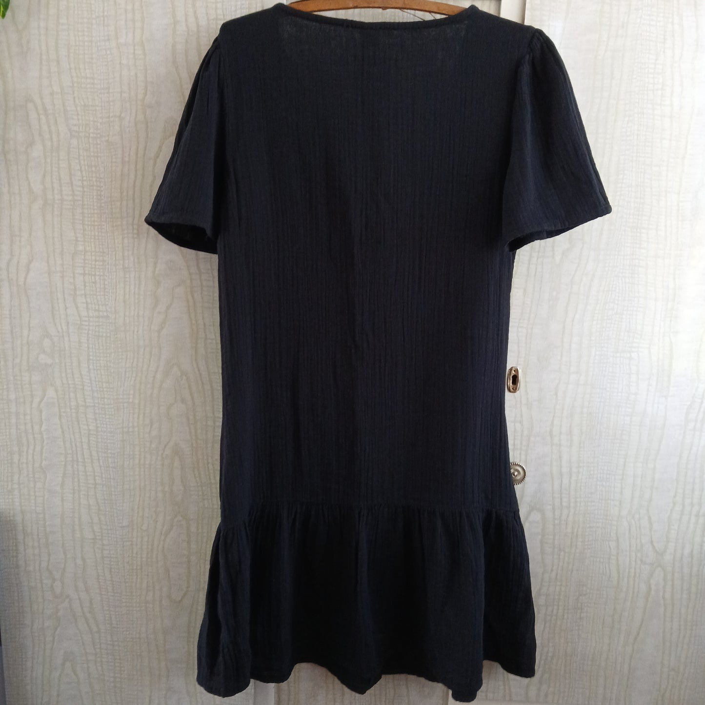 (6) Black Button Front Dress