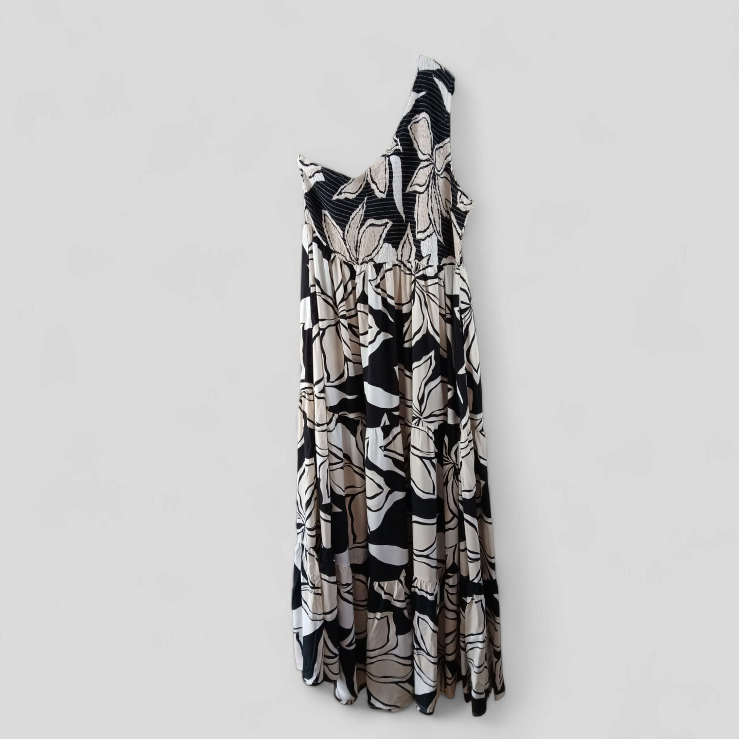 (16) BNWT | Spicy Sugar | One Shoulder Black Floral Dress