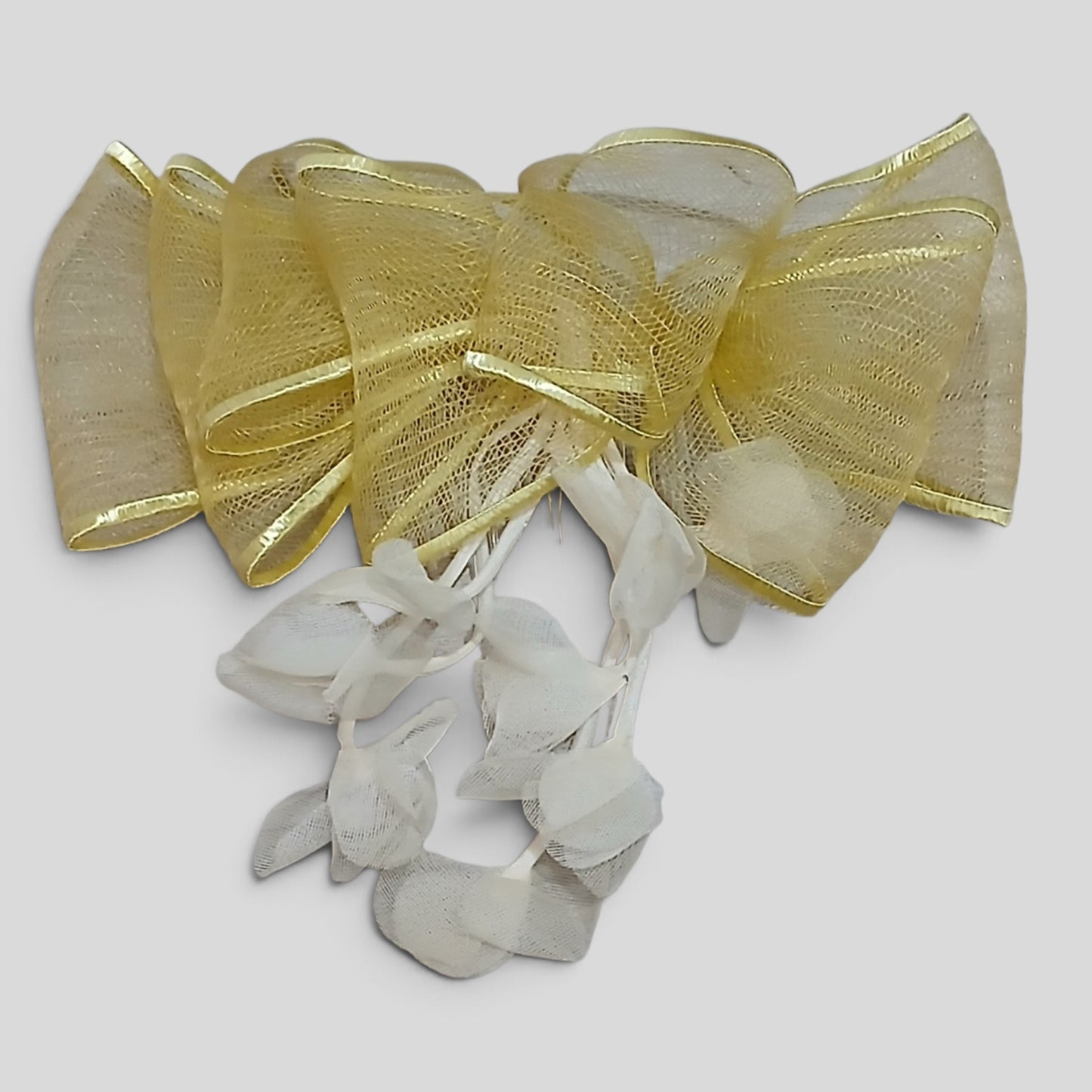 Hair Comb Yellow White