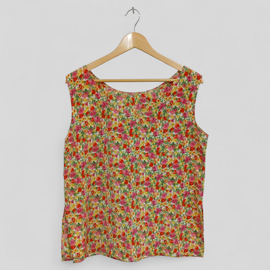 (L) Bright Floral Blouse
