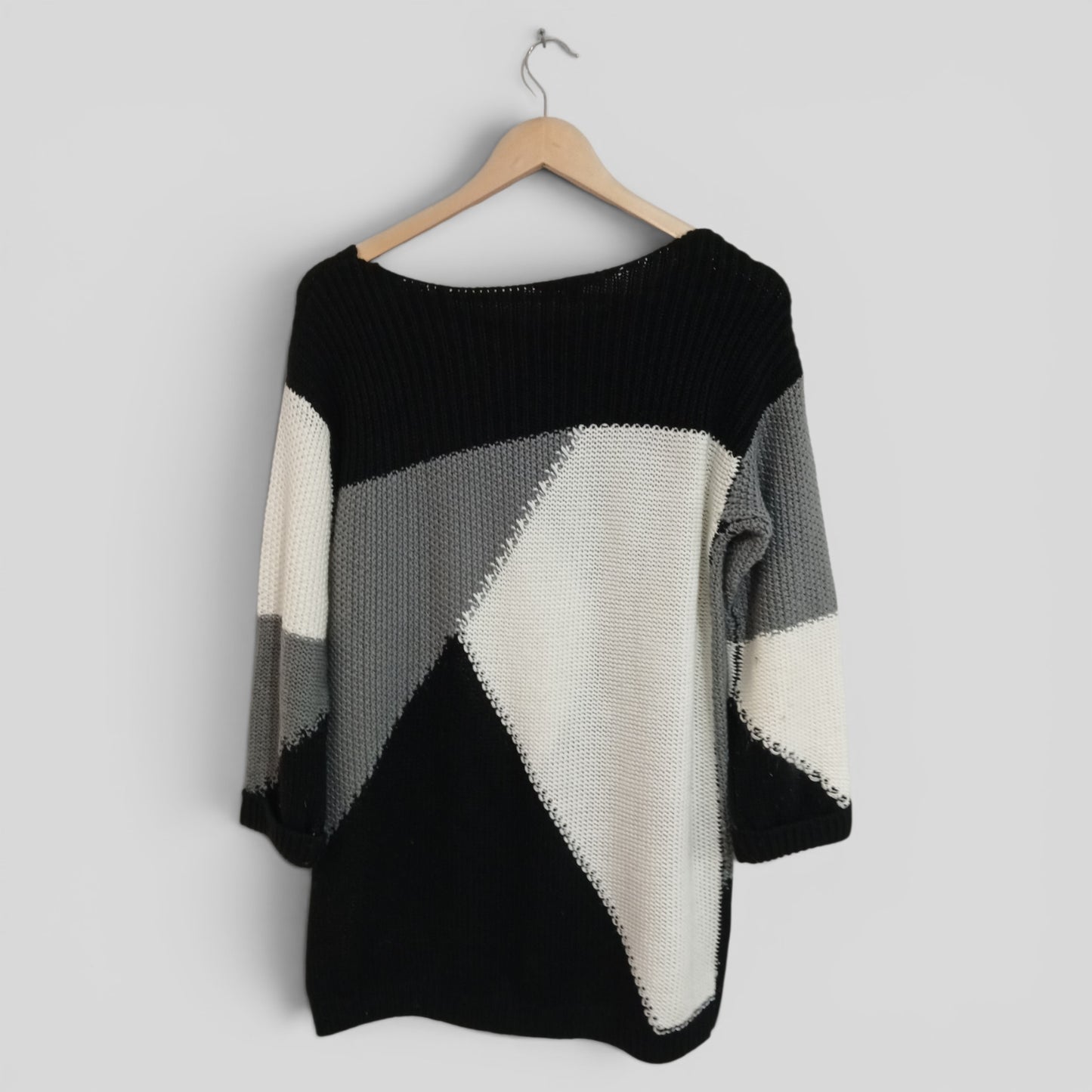 (L) Rockmans | Grey Black White Knit Jumper