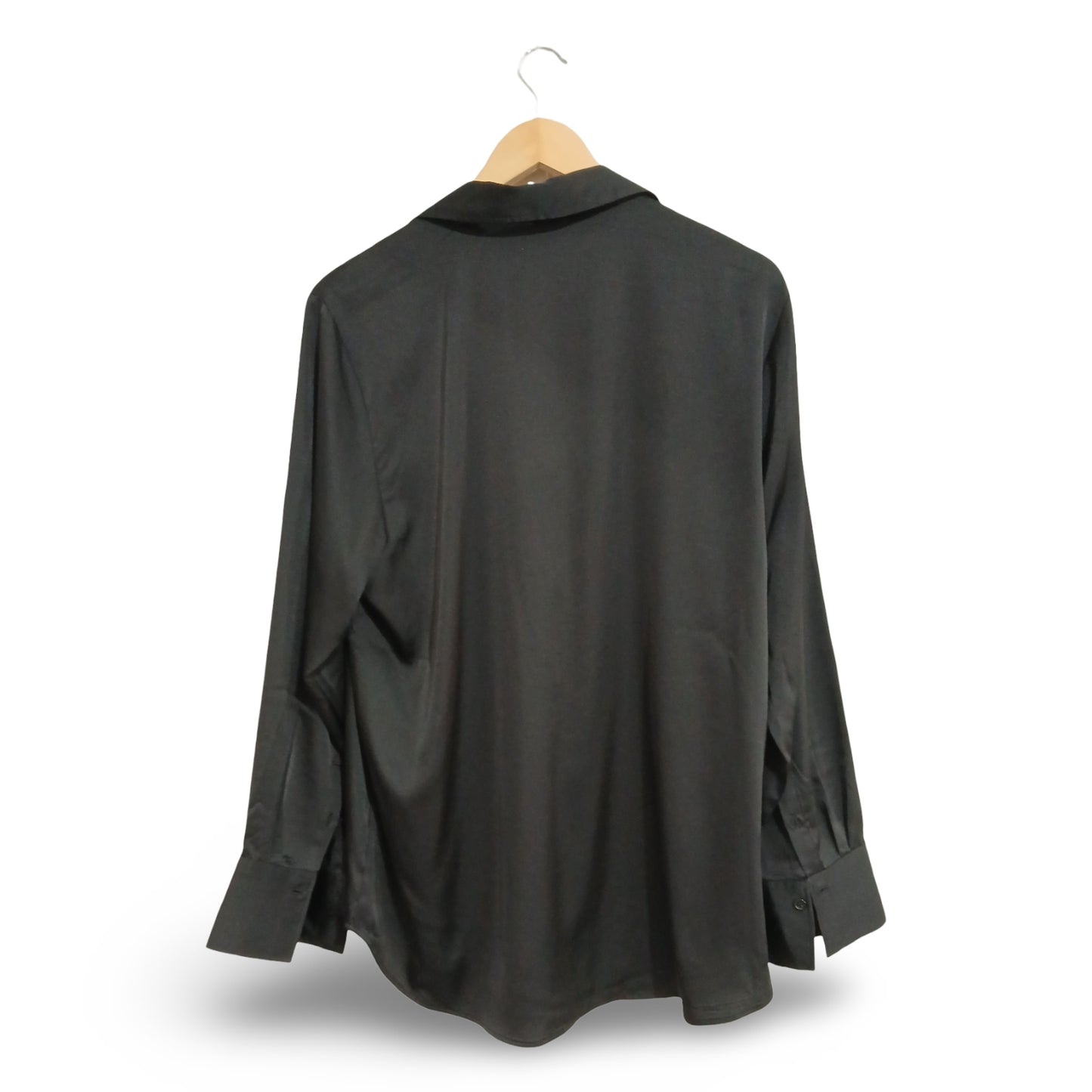 (16) Anko | Black Satin LS Shirt