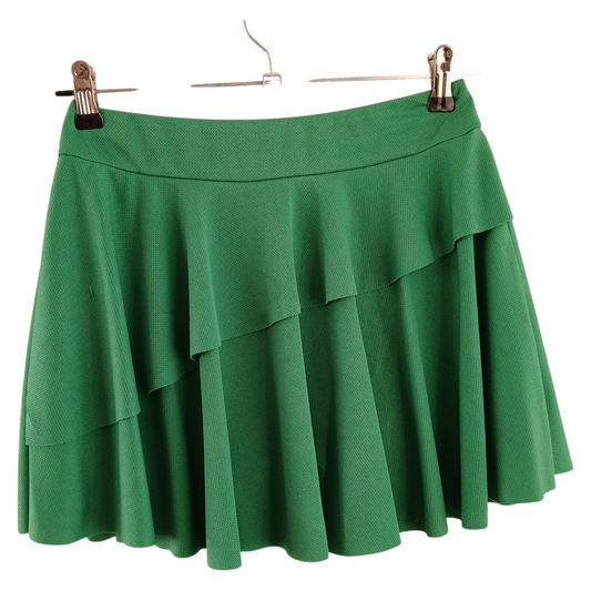 (M) Shein Green Skater Skirt with built in shorts