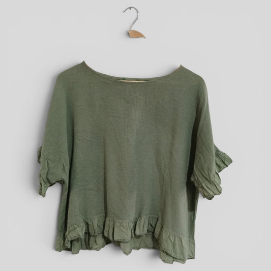 (M) Green Blouse