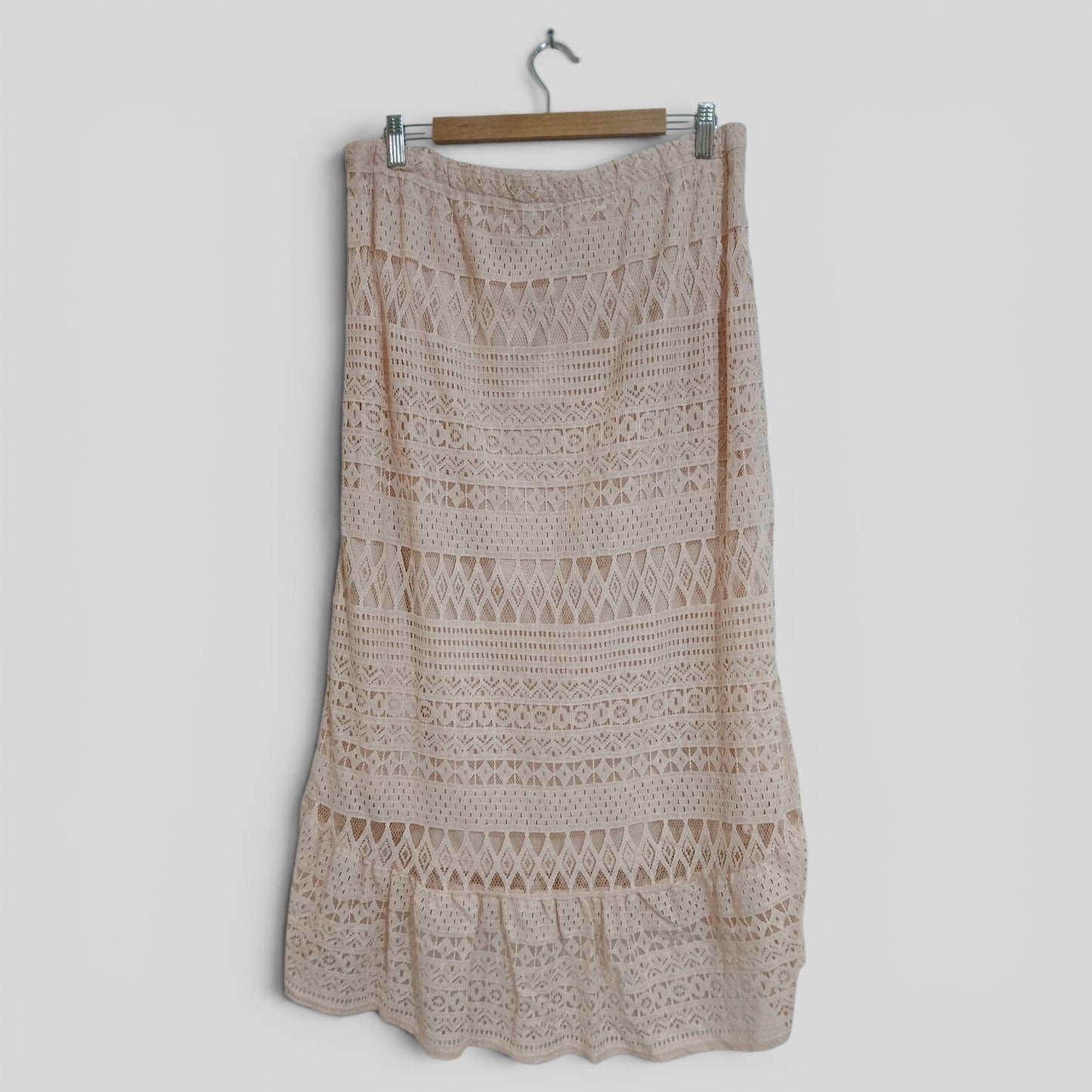(14) Rockmans | Pink Lace Skirt