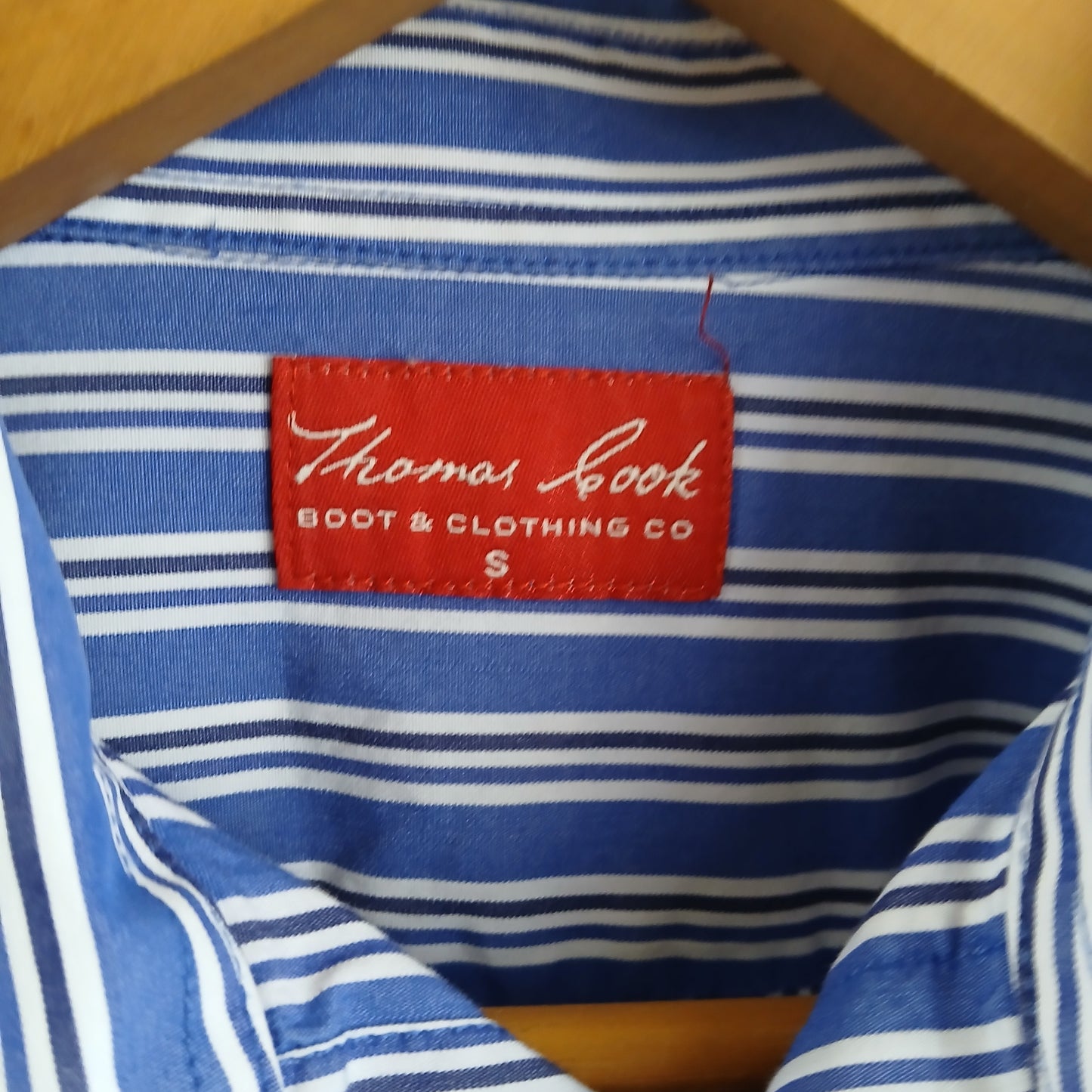 (S) Thomas Cook Blue Striped L/S Shirt