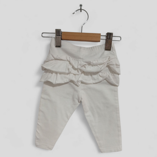(00) Dymples | White Ruffle Bum Tights