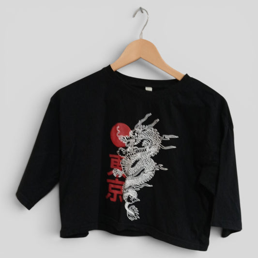 (M) Dragon Crop Tee
