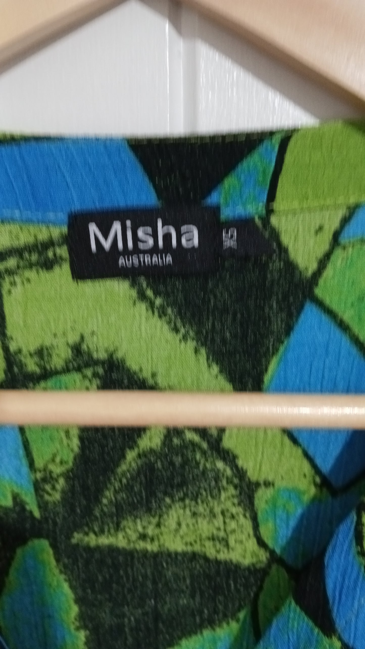 (XS) Misha | Green Patterned Blouse