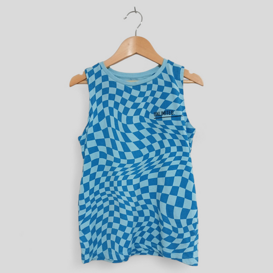 (8JNR) K-D | Blue Patterened Tank