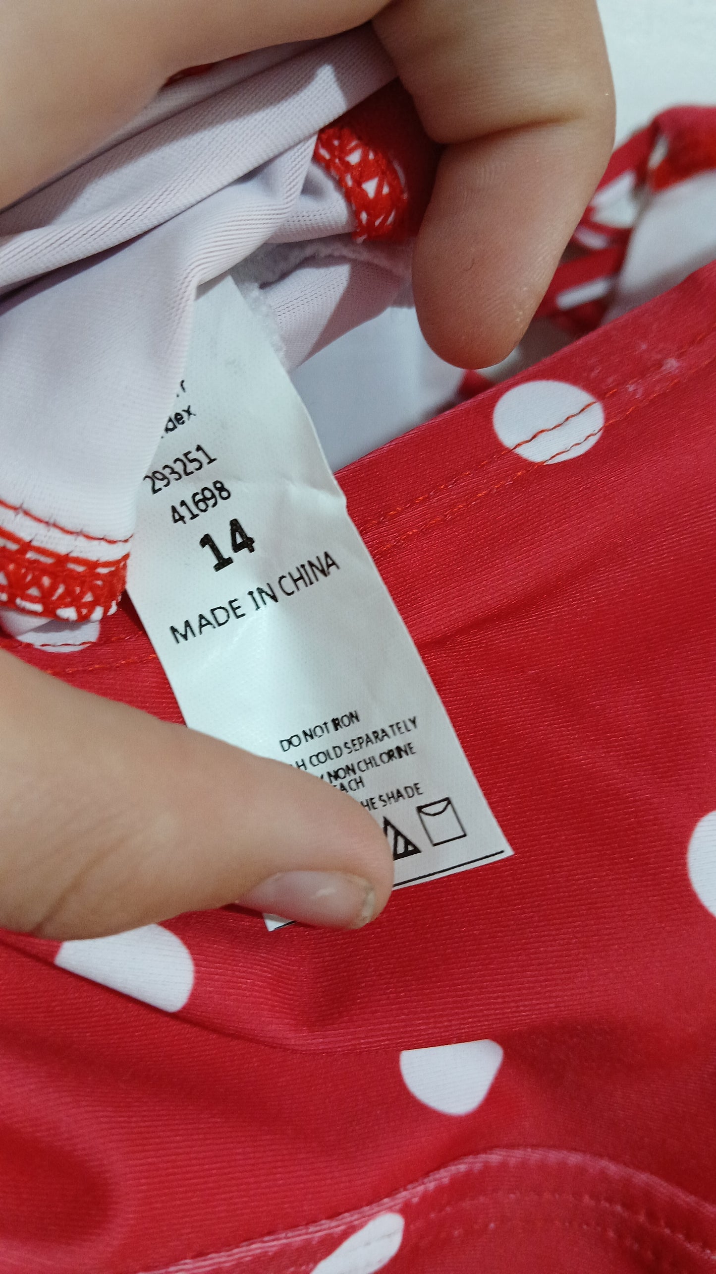 (14) BNWT | Red Polka Dot Swimmers