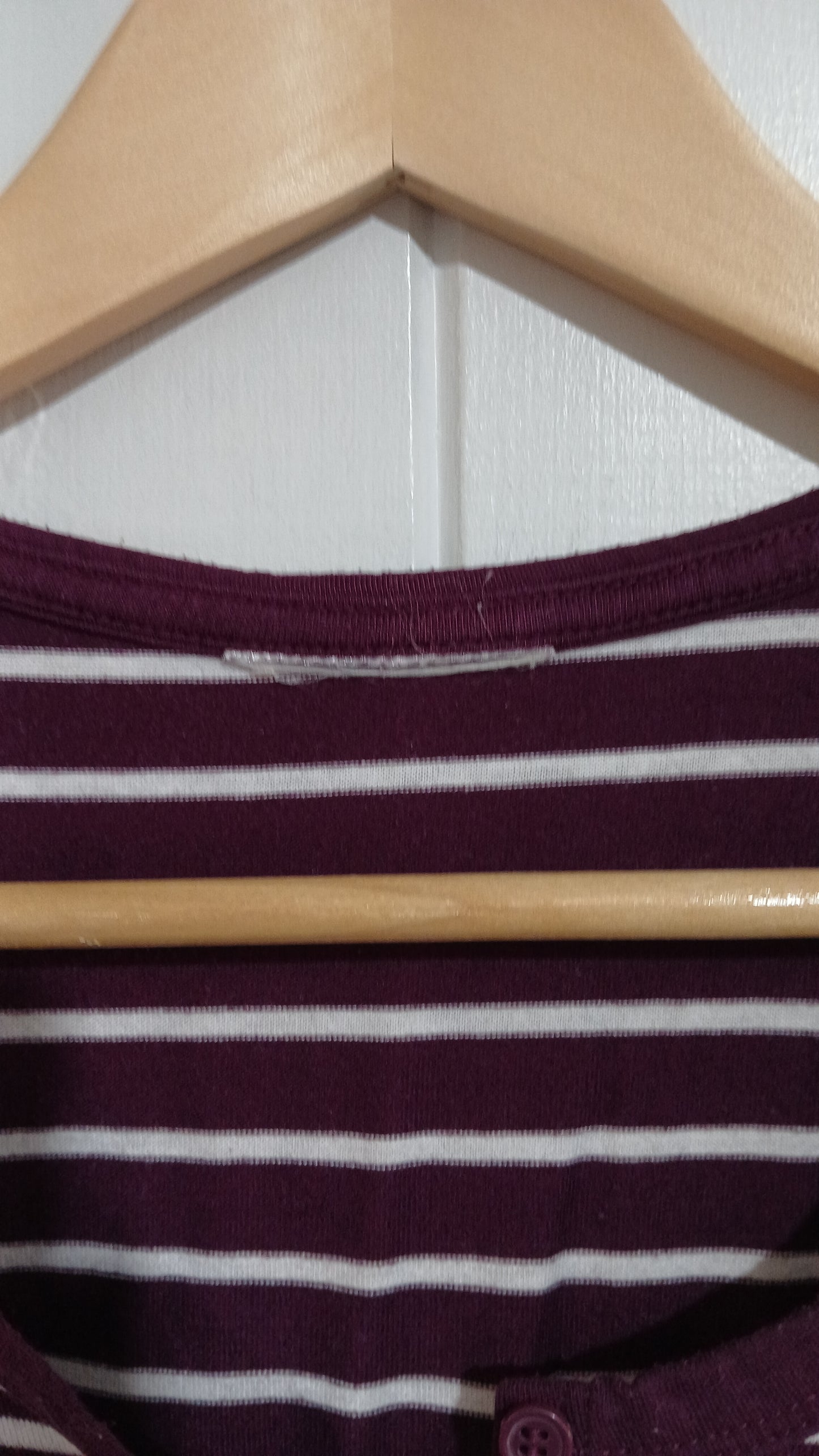 (10) Maroon Striped Blouse