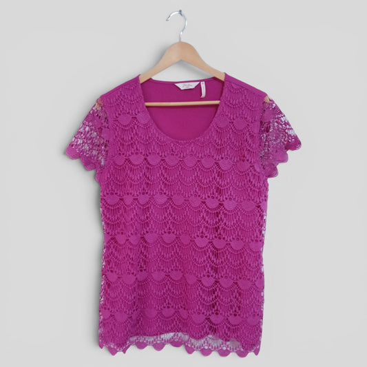 (16) Millers | Purple Lace Front Blouse